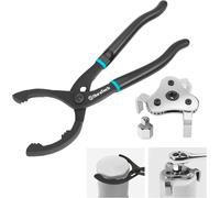 DURATECH 12" (300 mm) Adjustable Oil Filter Pliers, 2-Piece Universal Adjustable Oil Filter Wrench Set, 3 Jaw 2 Way Removal Tool, 63-103 mm Capacity, Hand Tools for Cars Motorcycles, and Trucks Use
