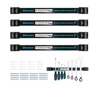 DURATECH 12" Magnetic Tool Holder Set, 4* Heavy Duty Magnetic Tool Holder Strip, Professional Space-Saving Magnetic Tool Holder Strip for Storage Spanner, Screwdriver, Pliers, Max Weight 27kg
