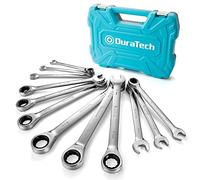 DURATECH 12-Piece Ratchet Combination Spanner Set, 8-19 mm, Cr-V Steel