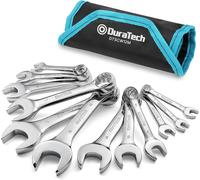 DURATECH 12-Piece Stubby Metric Spanner Set 8-19 mm, Stubby Combination Wrench