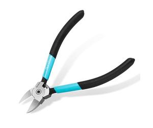 DURATECH 158mm Wire Cutters, Ultra Sharp Spring Loaded Side Cutters, Cr-V Flush Cutters for Cutting Soft Copper or Electrical Cable, DIY Crafts, Jewelry Making