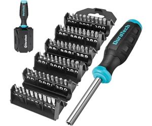 DURATECH 60-in-1 Multi-Function Screwdriver Sets, Multi-Bit Screwdriver Sets with Phillips, Slotted, Square and Torx, Storage Case Design, Suitable for Machine Maintenance and DIY Repair