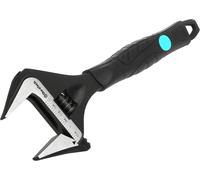 DURATECH 8-Inch/200mm Adjustable Wrench, Wide Jaw Large Opening Black Oxide Fin