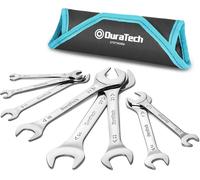 DURATECH 8-Piece Super-Thin Double Open-End Spanner Set, 5.5 mm-27 mm | Flat Sp