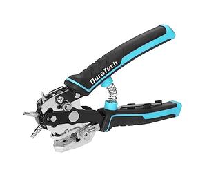 DURATECH Belt Hole Punch, Multifunction Heavy Duty Hole Puncher for Leather with 6 V-Shape Holes for Leather and Belt, Cardboard, Plastic, Creative Gifts for DIY Lovers