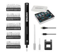 DURATECH Electric Precision Screwdriver Set, 55pc Mini Electric Screwdriver Set, 3.6V Li-ion Rechargeable Screwdriver with Extension Pole and USB, Suitable for Watch, Phone, Computer Repair