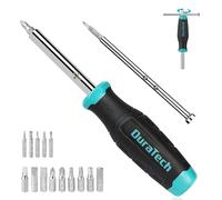 DURATECH Multi-Bit Screwdriver Sets, Hand Screwdriver T-Handle Screwdrivers, Screwdriver with Phillips, Slotted, Hex and Torx bits, 16 Bits for DIY and Home Repairs