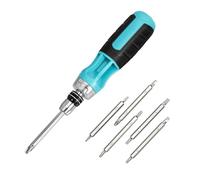 DURATECH Ratchet Screwdriver, 12-in-1 Multi-Bit Ratcheting Screwdriver Set with Quick-Load Mechanism, All in One Screwdriver with Premium S2 Bits(Phillips/Slotted/Torx)