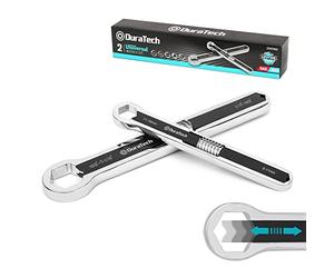 DURATECH Universal Combination Spanner Set, Adjustable Wrench Set, 2 Piece Multifunctional Wrench Set, Total Ring Spanner Set, 44 in 2, Metric and SAE 5mm to 27mm and 3/16" to 1-1/16"