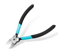 DURATECH Wire Cutters, Ultra Sharp Spring Loaded Side Cutters, Cr-V Flush Cutters for Cutting Soft Copper or Electrical Cable, DIY Crafts, Jewelry Making, 158 mm