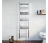 DuraTherm® 1600 x 450mm Flat Straight Heated Towel Rail Radiator Modern Central Heating Bathroom Warmer Wall Mounted Ladder Rad, Polished Chrome