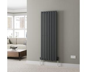DuraTherm® 1600 x 528mm Anthracite Grey Vertical Designer Radiator Single Column Flat Panel Modern Central Heating Panels Bathroom Radiators