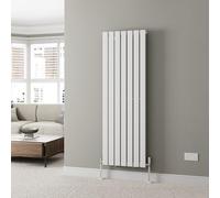 DuraTherm® 1600 x 528mm White Vertical Designer Radiator Single Column Flat Panel Modern Central Heating Panels Bathroom Radiators