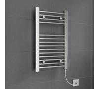 DuraTherm 700 x 400mm 150W Flat Bar Electric Heated Towel Radiator - Chrome