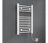 DuraTherm 700 x 400mm 150W Flat Bar Electric Heated Towel Radiator - White
