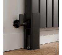 DuraTherm Black Legs for Horizontal Flat Radiator - Double Bar