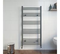 DuraTherm Curved Heated Towel Radiator Anthracite - 1200 x 600mm