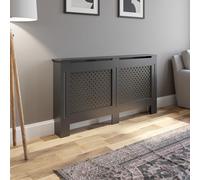 DuraTherm Dark Grey Radiator Cover - Large - Cross Pattern Style 1520mm