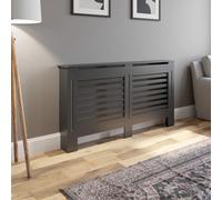 DuraTherm Dark Grey Radiator Cover - Large - Horizontal Slat Style 1520mm