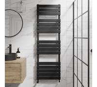 DuraTherm Flat Panel Heated Towel Radiator Matt Black 1600 x 500mm