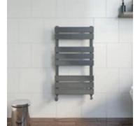 Duratherm Flat Panel Heated Towel Rail Anthracite - 800 X 450mm
