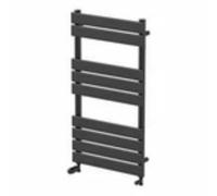 Duratherm Flat Panel Heated Towel Rail Matt Black - 950 X 500mm
