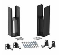 DuraTherm® Floor Mounting Radiator Leg Kit Feet Freestanding Supports for Double Flat Panel Radiators, Matt Black