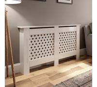 DuraTherm White Radiator Cover - Large - Cross Pattern Style 1520mm