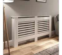 DuraTherm White Radiator Cover - Large - Horizontal Slat Style 1520mm