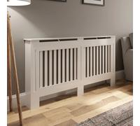 DuraTherm White Radiator Cover - Large - Vertical Slat Style 1520mm