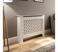 DuraTherm White Radiator Cover - Medium - Cross Pattern Style 1120mm