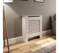 DuraTherm White Radiator Cover - Small - Cross Pattern Style 780mm