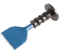 DURATOOL 100mm x 220mm Brick Bolster Chisel - Carbon Steel Blade with Protective Hand Guard, Hardened & Tempered, Powder-Coated, Construction & Masonry Tool (D02338)