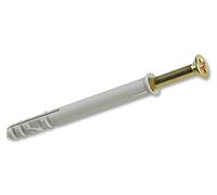 DURATOOL 10mm x 160mm Nylon Frame Fixings - Pozidriv Head Screws, Bright Zinc Plated - Pack of 10