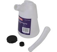 Duratool 1L Plastic Measuring Jug - See-Through, Metric & Imperial, Detachable Spout, Screw Cap Lid - D03095