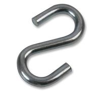 DURATOOL 2" (51mm) S-Hooks, Zinc Plated, Pack of 10 - Heavy Duty Multi-Purpose Hanging Hooks - D01188