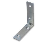 Duratool 25mm Corner Braces, Zinc-Plated, Metal, 10 Pack - D01074