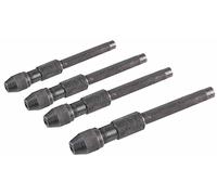 DURATOOL 4-Piece Pin Vice Set - Precision Hand Drill Holders for Small Tools, Taps & Mini Bits, Knurled Grip & Hollow Shaft (D02333)