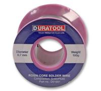 Duratool 60/40 Solder Wire, 0.7mm, 100G