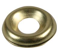 DURATOOL 8mm Screw Cups - Electro Brass Finish, 100 Pack - D02081
