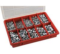 DURATOOL 980 Piece Metric Hex Nut Set - M3, M4, M5, M6, M8, M10 & M12 - Zinc Plated Steel - Organised Storage Case - D01834