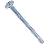 Duratool CB8130 M8 x 130mm Coach Bolt & Nut with Bright Zinc Plated, 25 Pack