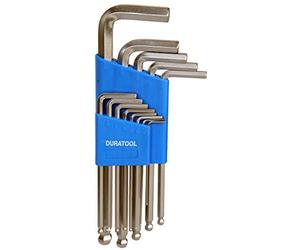 Duratool D00597 Ball-End Imperial Hex Key Set, 13 Piece