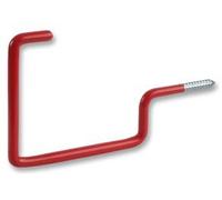 Duratool D00892 All Purpose Anti-Slip Storage Hooks Red 160mm, 5 Pack
