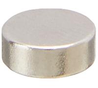 Duratool D01766 8mm x 3mm Bright Nickel Plated Neodymium Button Magnet, 10 Pack