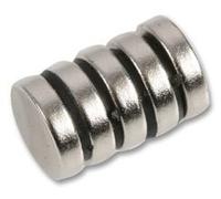 Duratool D01767 12x 3mm Bright Nickel Plated Neodymium button Magnet, 6 Pack