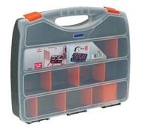 DURATOOL D01928 Compartment Storage Box, Orange - 80mm x 480mm x 380mm