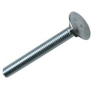 DURATOOL D02009 M6 x 100mm Stainless Steel Coach Bolt, 10 Pack