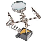 DURATOOL D03285 Third-Hand Clamp Tool with Magnifier & Soldering Iron Holder