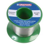 DURATOOL D03341 Lead Free Solder Wire, 0.7mm, 50g